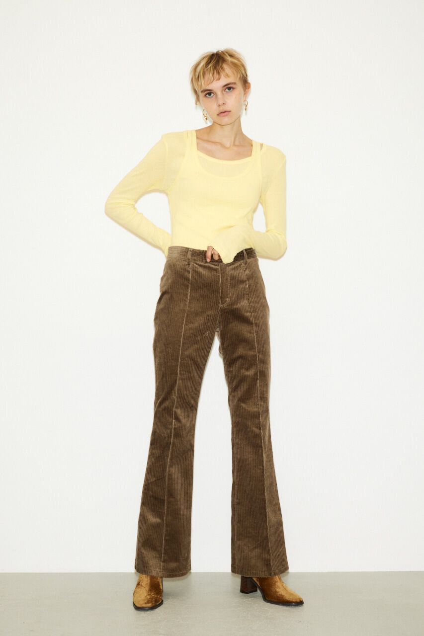 SLY「STRETCH CORDUROY FLARE パンツ」|その他|L/BRN1