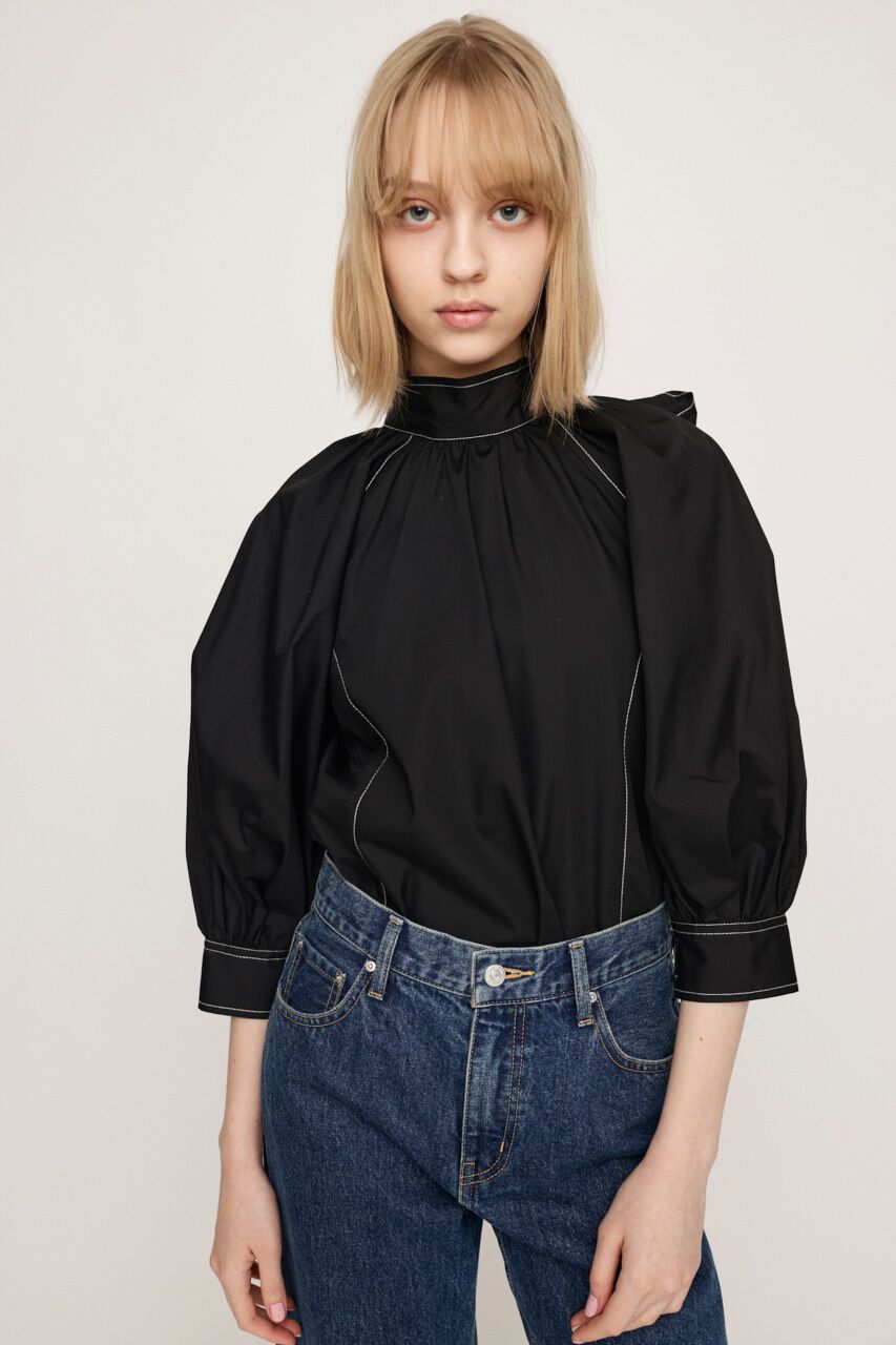 SLY「2WAY VOLUME SLEEVE STITCH ブラウス」|シャツ・ブラウス|