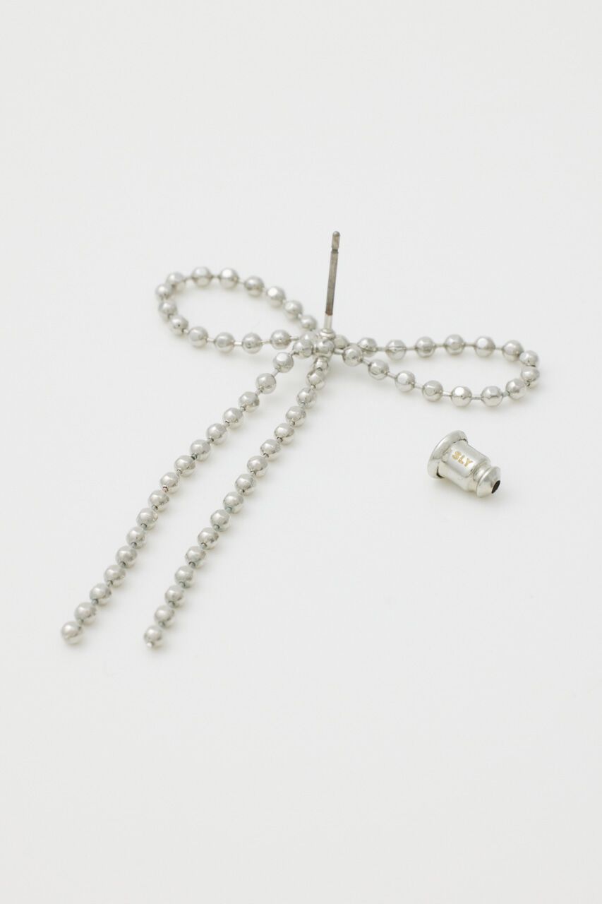 SLY「RIBBON BALL CHAIN ピアス」|ピアス|