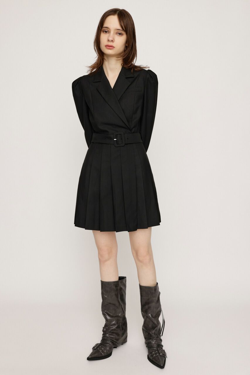 SLY「TAILORED PLEATS ショートワンピース」|ワンピース|BLK