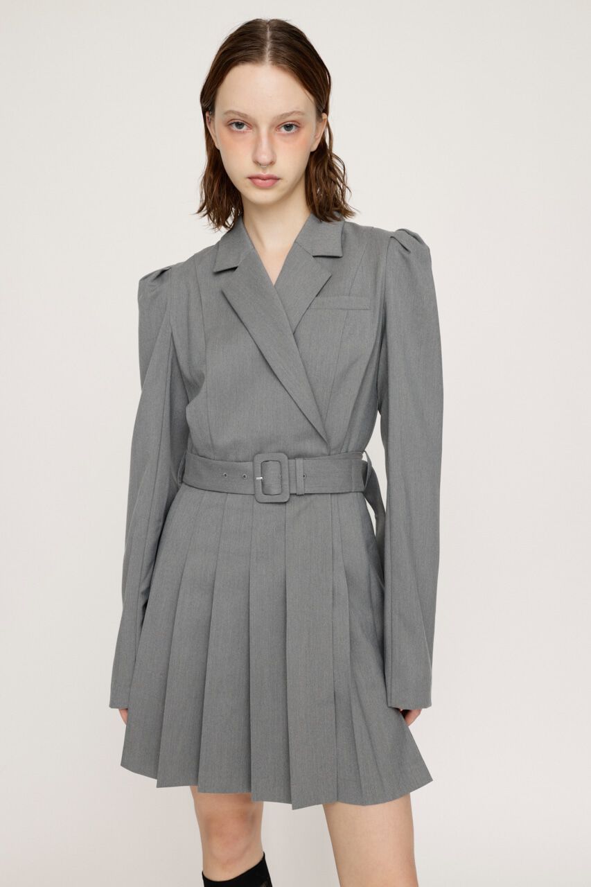 SLY「TAILORED PLEATS ショートワンピース」|ワンピース|GRY