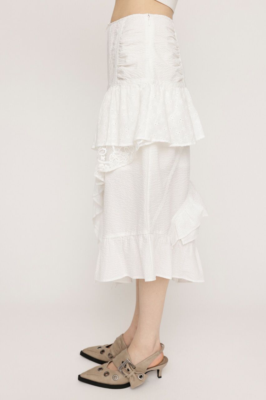 SLY「COTTON LACED WRAP DESIGN ロングスカート」|スカート|