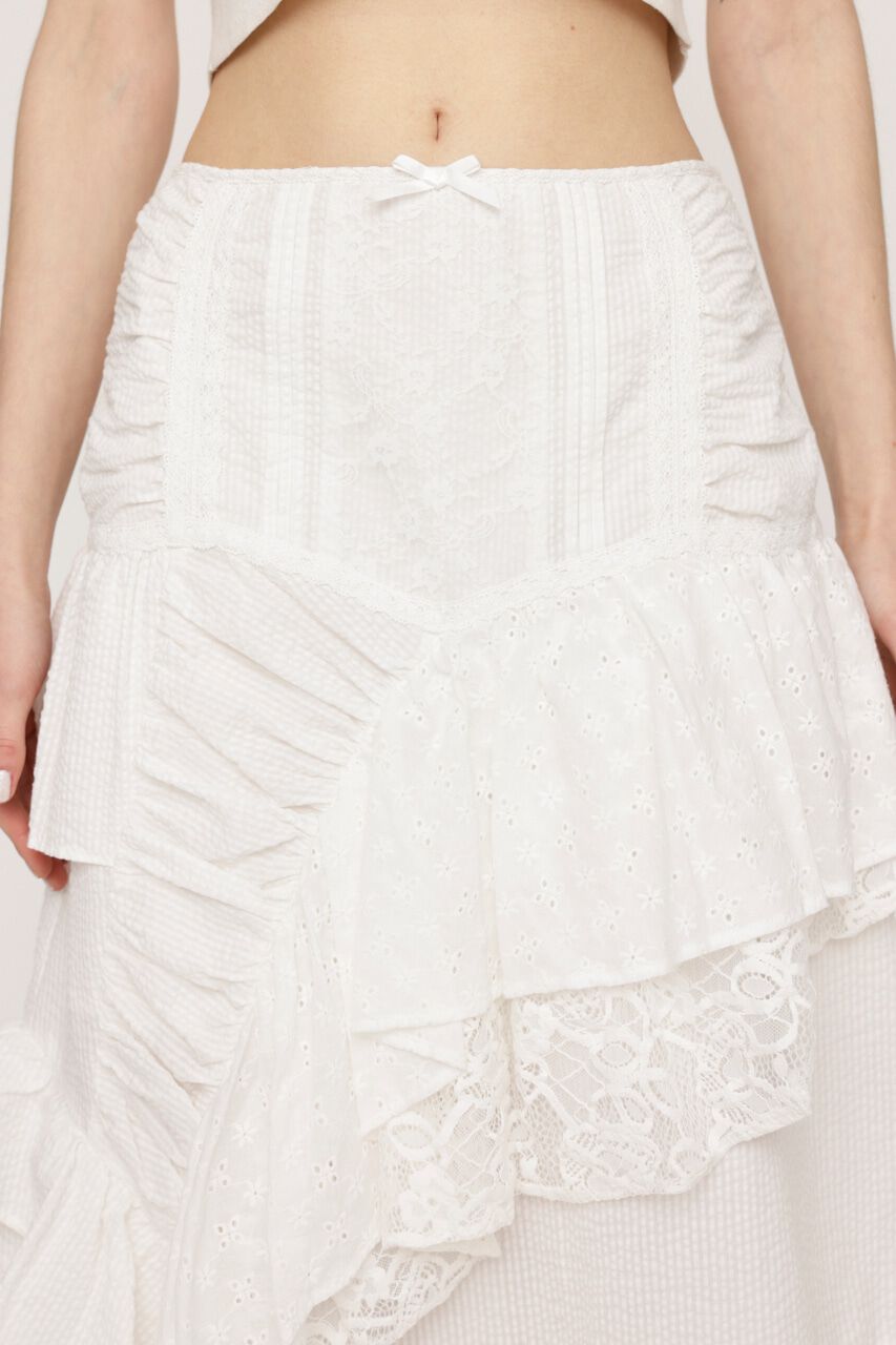 SLY「COTTON LACED WRAP DESIGN ロングスカート」|スカート|