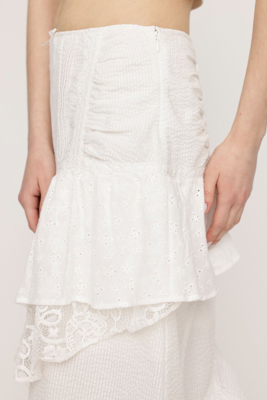 SLY「COTTON LACED WRAP DESIGN ロングスカート」|スカート|