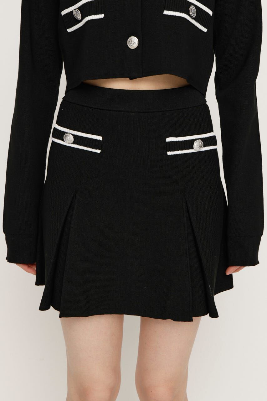 SLY「MILANO RIB BOX PLEATS ショートスカート」|スカート|
