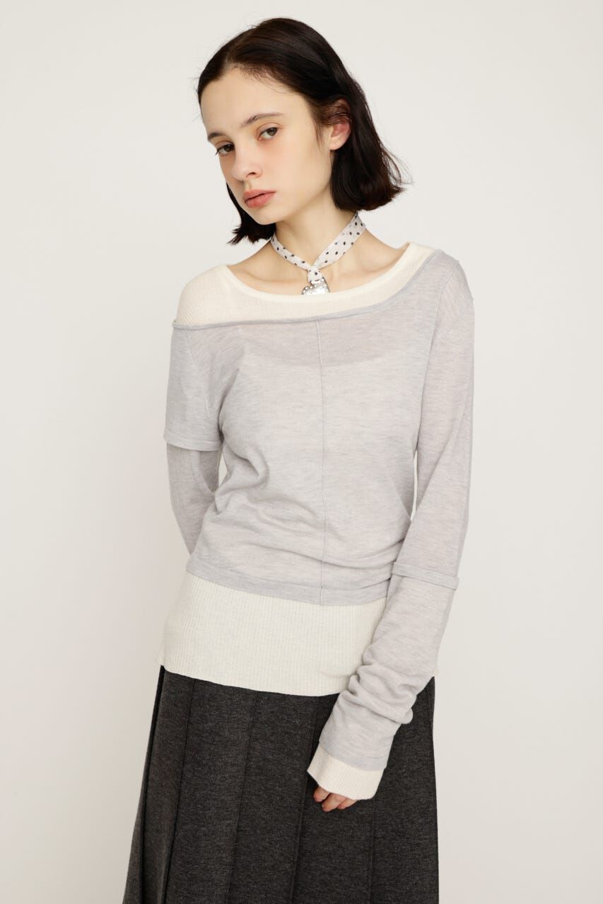 SLY「LAYERED KNIT トップス」|ニット・セーター|