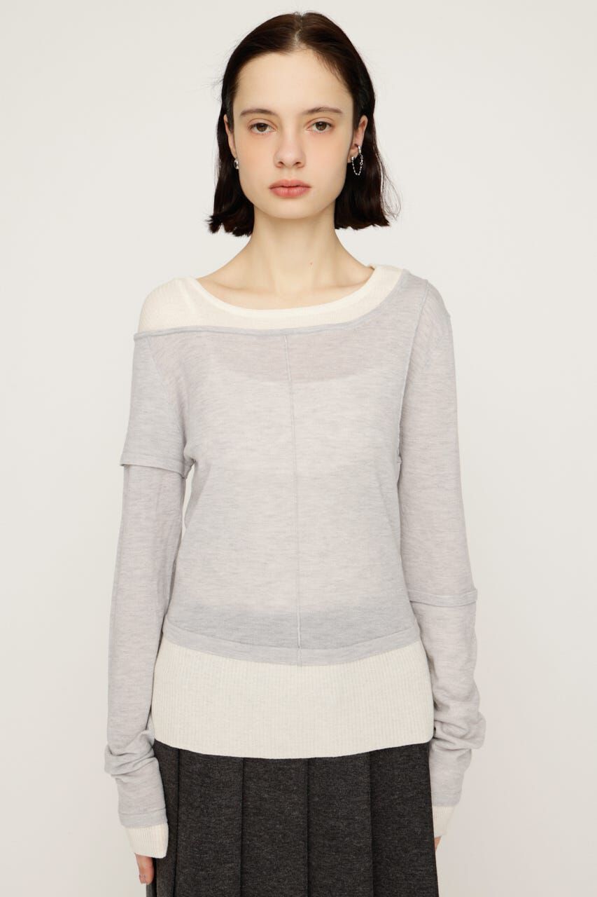 SLY「LAYERED KNIT トップス」|ニット・セーター|