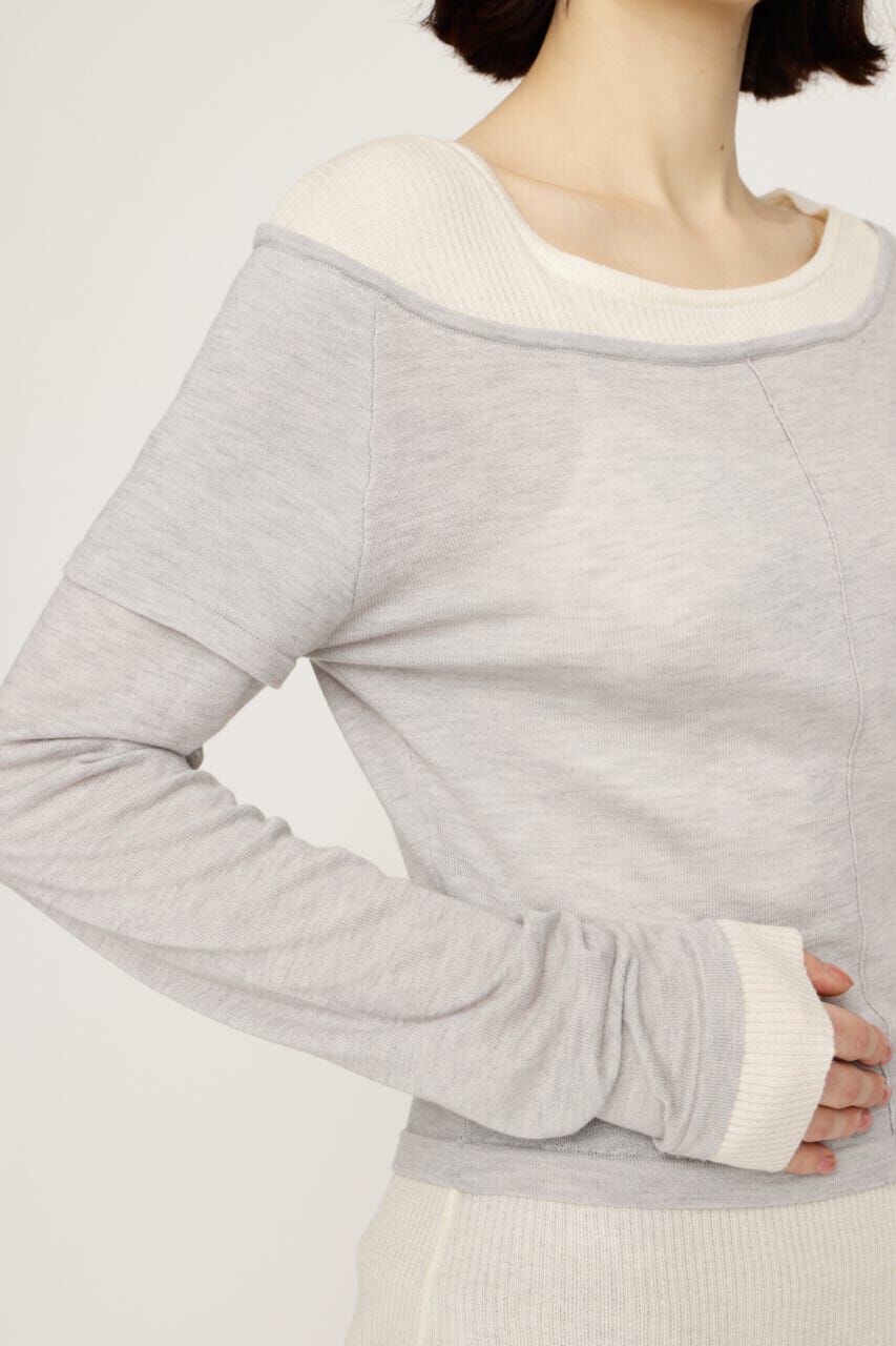 SLY「LAYERED KNIT トップス」|ニット・セーター|
