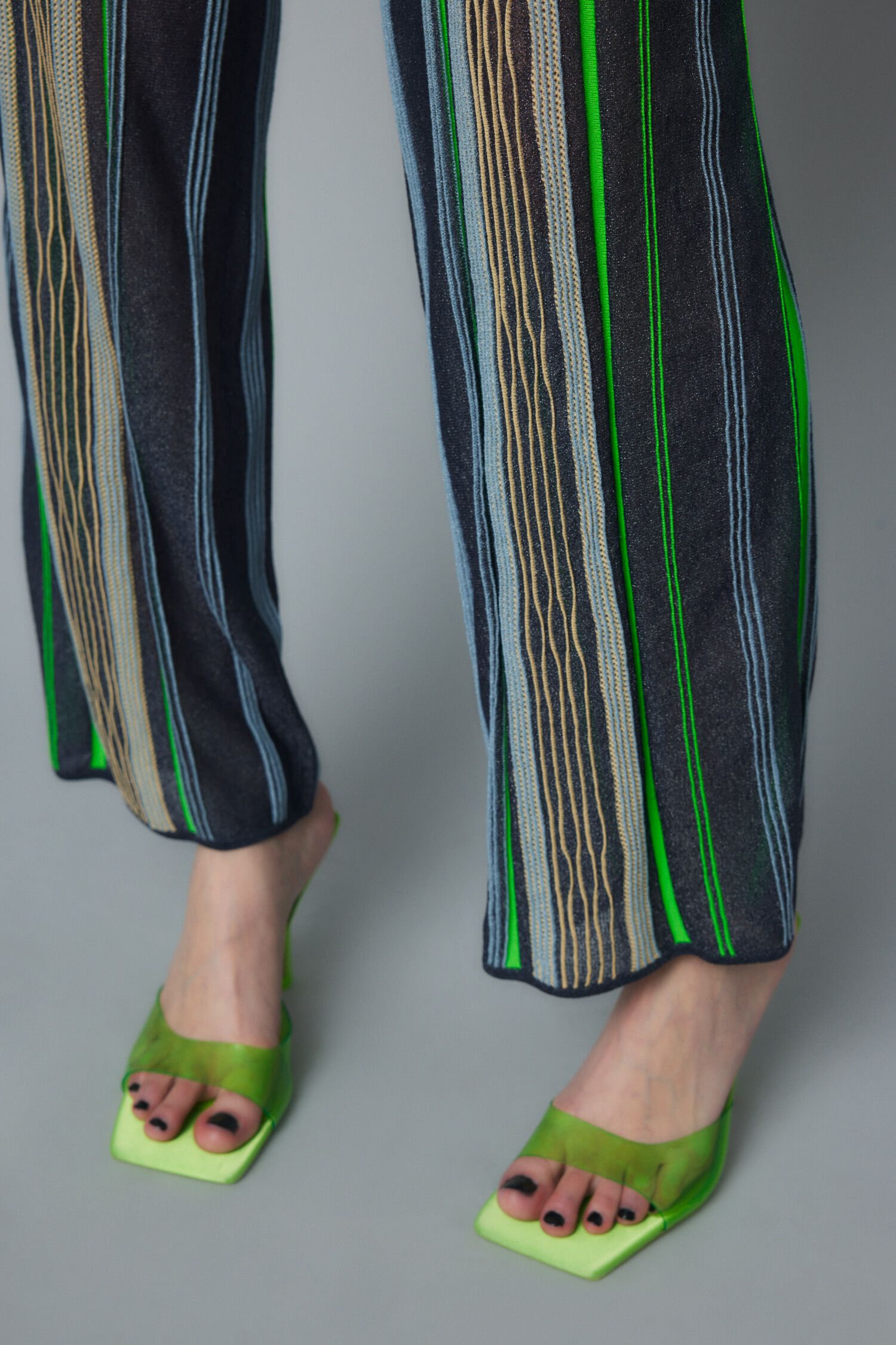 HeRIN.CYE「Sheer stripe knit pants」|その他|