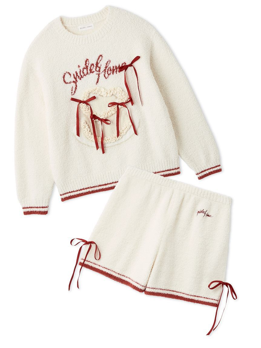 SNIDEL HOME「【WEB限定】【セット商品】リボンケーキジャガードニットプルオーバー＆ニットショートパンツ」|ルームウェア|IVR