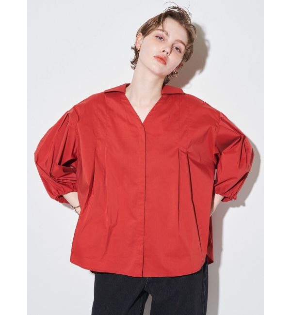 ELENDEEK「SKIPPER VOLUME SLEEVE BL」|シャツ・ブラウス|