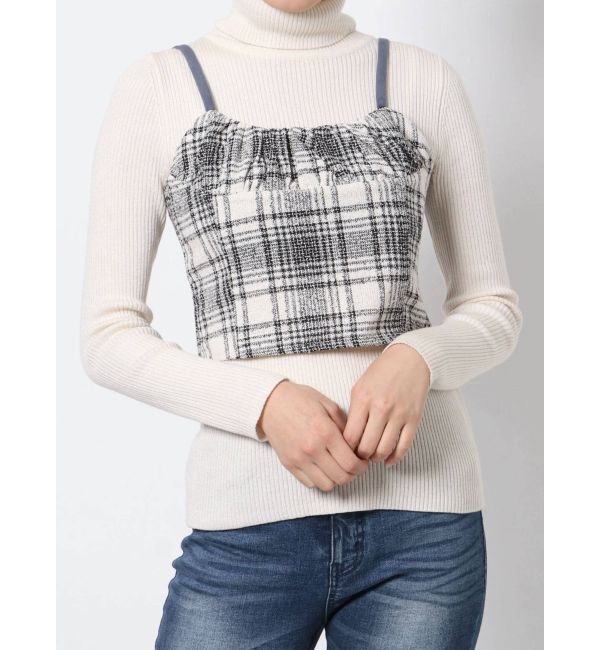 RESEXXY「バイカラーツイードビスチェ【セットアップ着用可能】」|シャツ・ブラウス|