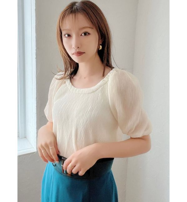 RESEXXY「パワショルUネックブラウス」|シャツ・ブラウス|