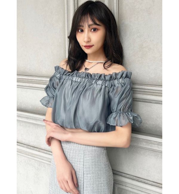 RESEXXY「クロップドオフショルトップス」|シャツ・ブラウス|
