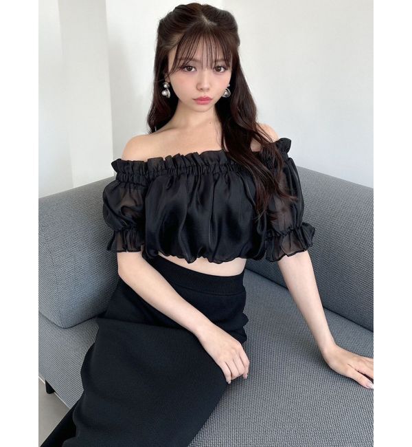 RESEXXY「クロップドオフショルトップス」|シャツ・ブラウス|