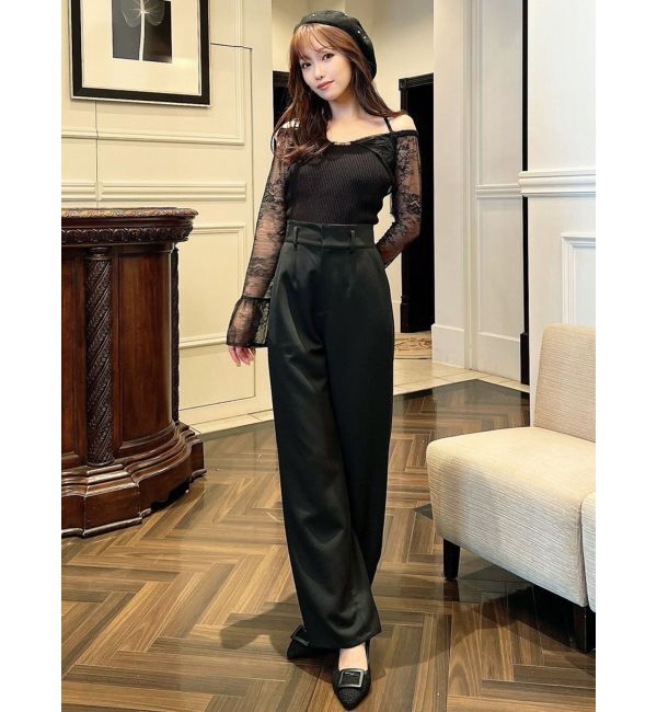 RESEXXY「オフショルレースニットトップス」|ニット・セーター|