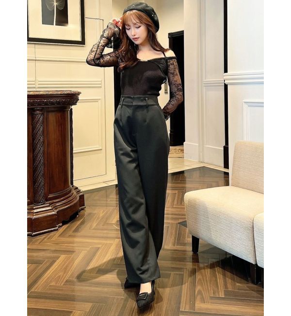 RESEXXY「オフショルレースニットトップス」|ニット・セーター|