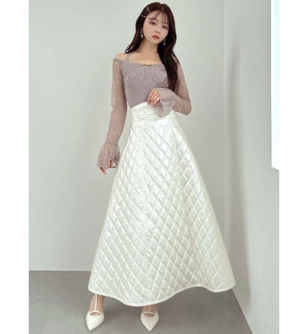 RESEXXY「オフショルレースニットトップス」|ニット・セーター|