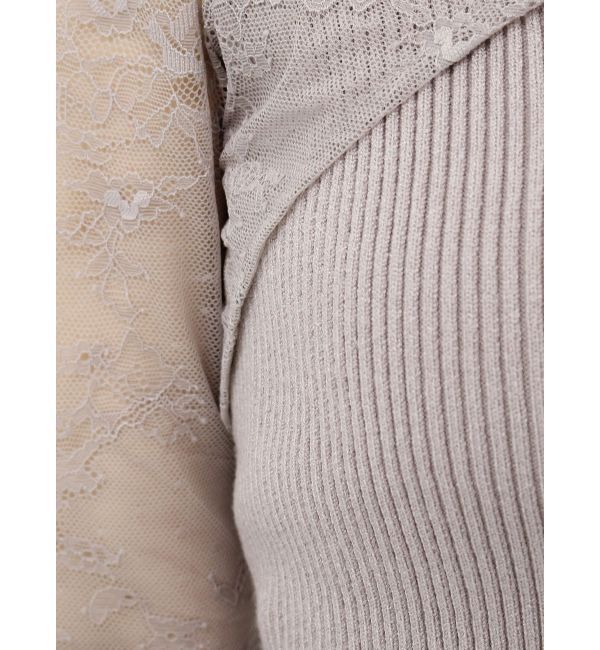 RESEXXY「オフショルレースニットトップス」|ニット・セーター|