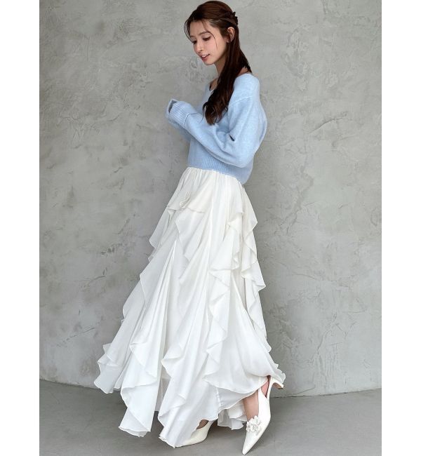 RESEXXY「ラッフルシアーロングスカート」|スカート|