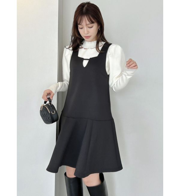 dazzlin「ヘムラインミニジャンスカ」|ジャンパースカート|