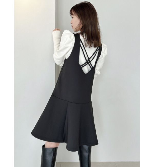 dazzlin「ヘムラインミニジャンスカ」|ジャンパースカート|