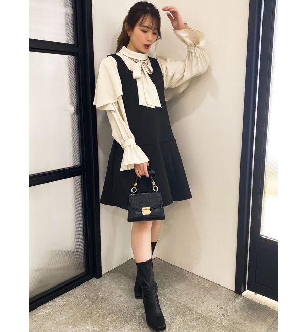 dazzlin「ヘムラインミニジャンスカ」|ジャンパースカート|