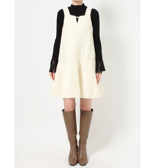 dazzlin「ヘムラインミニジャンスカ」|ジャンパースカート|