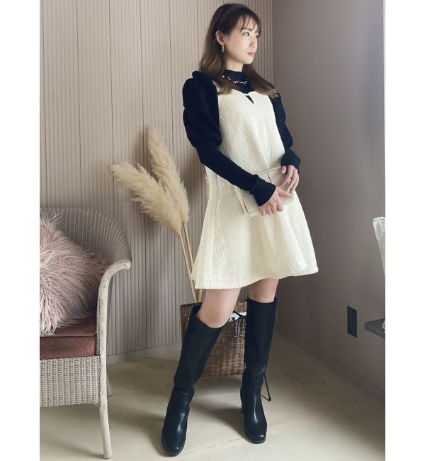 dazzlin「ヘムラインミニジャンスカ」|ジャンパースカート|