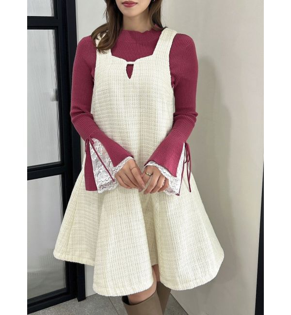 dazzlin「ヘムラインミニジャンスカ」|ジャンパースカート|