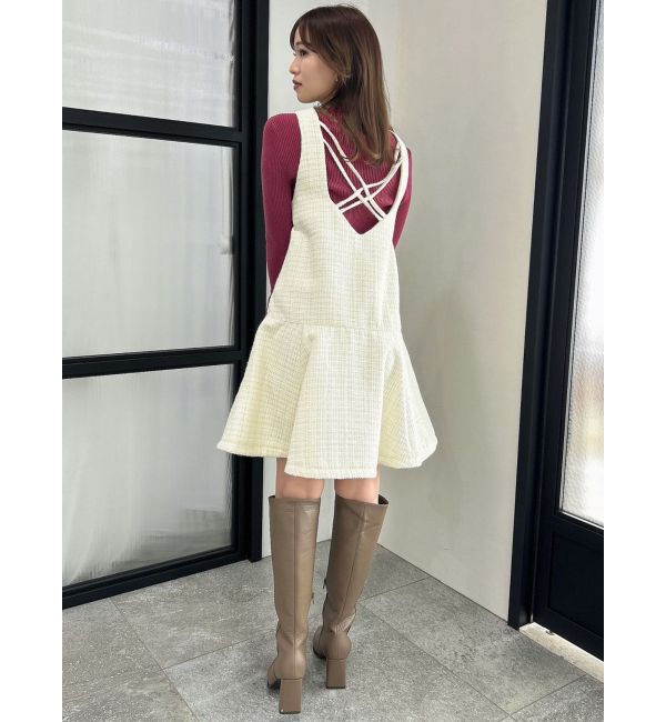 dazzlin「ヘムラインミニジャンスカ」|ジャンパースカート|