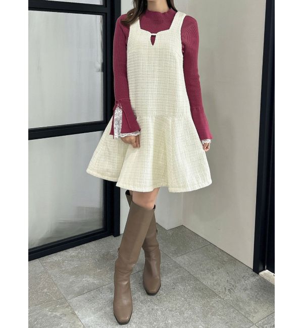 dazzlin「ヘムラインミニジャンスカ」|ジャンパースカート|