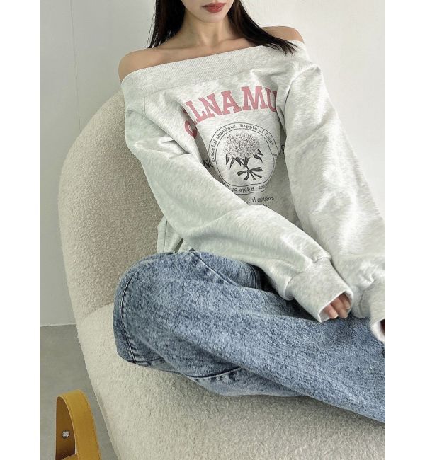 dazzlin「【CALNAMURコラボ】カルミアプリント オフショルダー プルオーバー」|スウェット・ジャージ|
