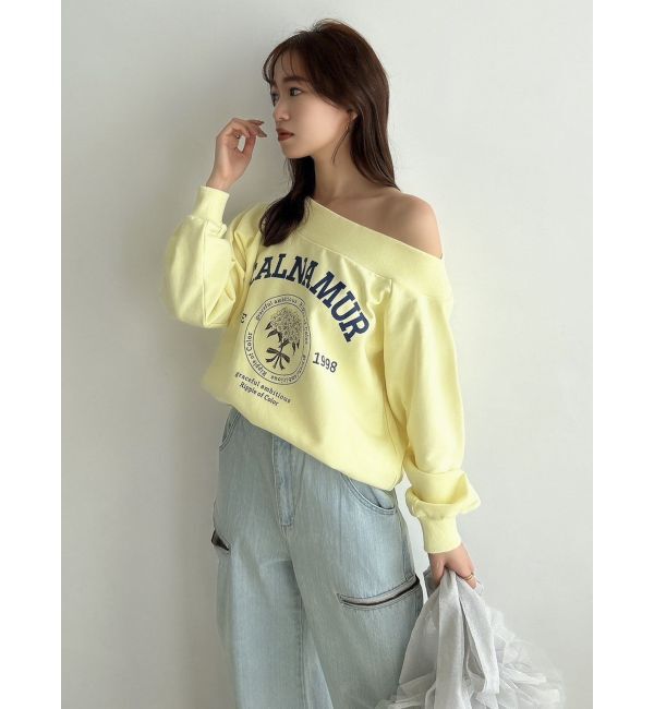 dazzlin「【CALNAMURコラボ】カルミアプリント オフショルダー プルオーバー」|スウェット・ジャージ|