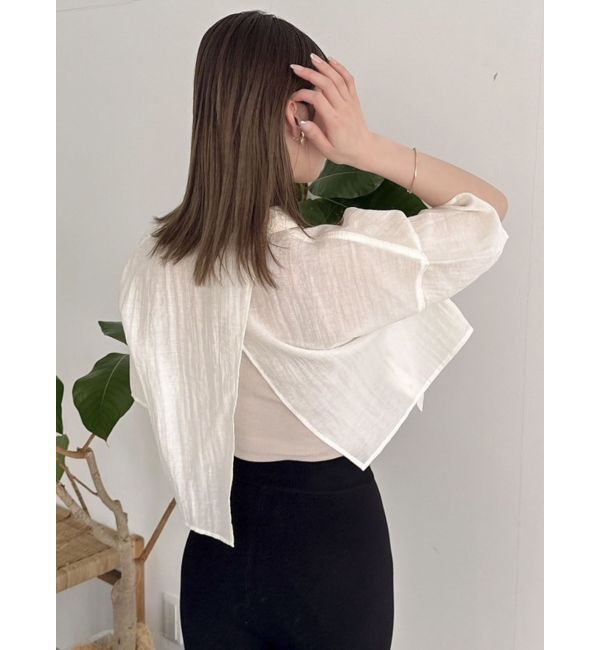 dazzlin「【WEB限定】バックオープンクロップドシャツ」|シャツ・ブラウス|