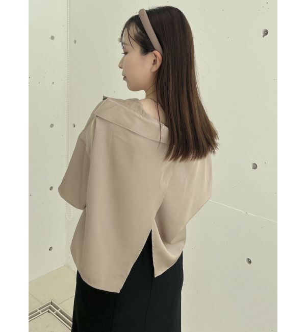 dazzlin「【WEB限定】バックオープンクロップドシャツ」|シャツ・ブラウス|