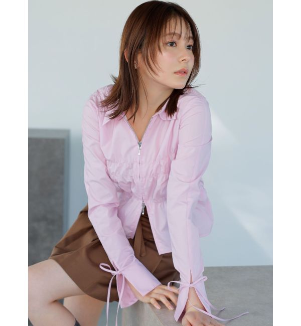 dazzlin「ダブルファスナーギャザーシャツ」|シャツ・ブラウス|