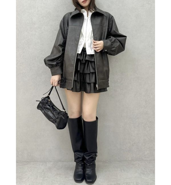 dazzlin「ダブルファスナーギャザーシャツ」|シャツ・ブラウス|