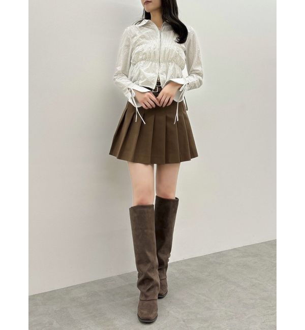 dazzlin「ダブルファスナーギャザーシャツ」|シャツ・ブラウス|