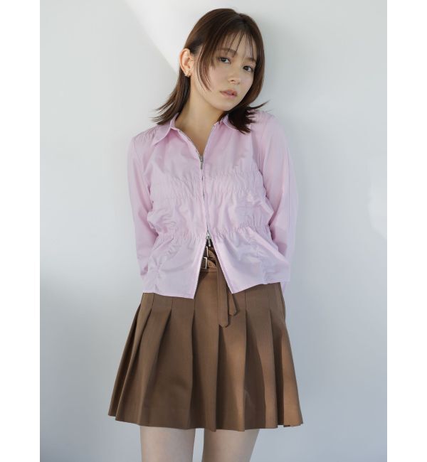 dazzlin「ダブルファスナーギャザーシャツ」|シャツ・ブラウス|