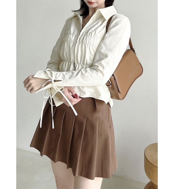 dazzlin「ダブルファスナーギャザーシャツ」|シャツ・ブラウス|イエロー