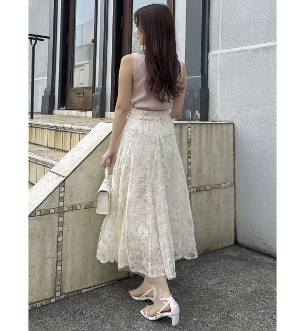 dazzlin「【再生産】スパンコールチュールスカート」|スカート|