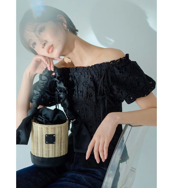 dazzlin「2WAYバルーンスリーブコットンレースブラウス」|シャツ・ブラウス|