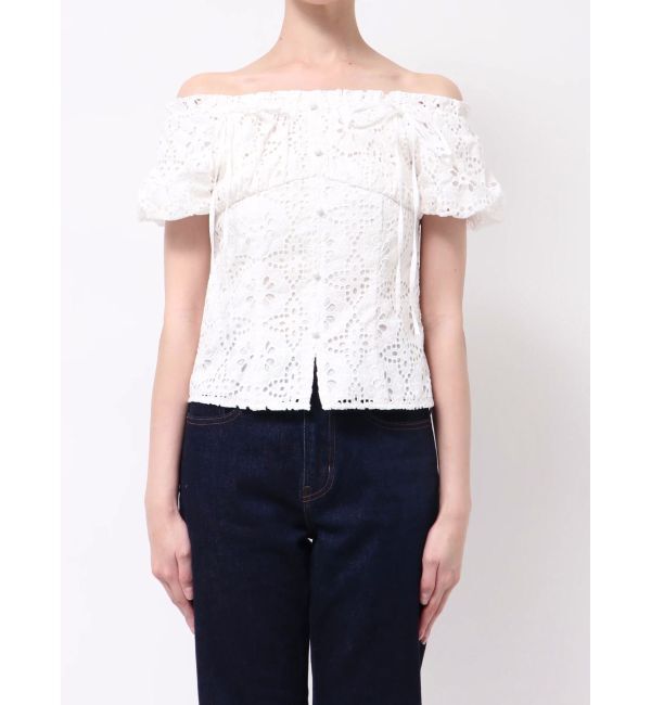 dazzlin「2WAYバルーンスリーブコットンレースブラウス」|シャツ・ブラウス|