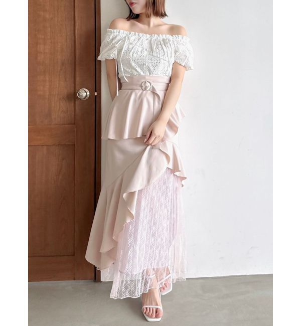 dazzlin「2WAYバルーンスリーブコットンレースブラウス」|シャツ・ブラウス|