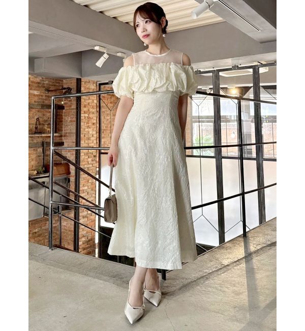 dazzlin「【藤井サチコラボ】ジャカードバルーンスリーブドレス」|ドレス|