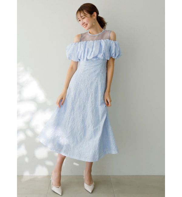 dazzlin「【藤井サチコラボ】ジャカードバルーンスリーブドレス」|ドレス|