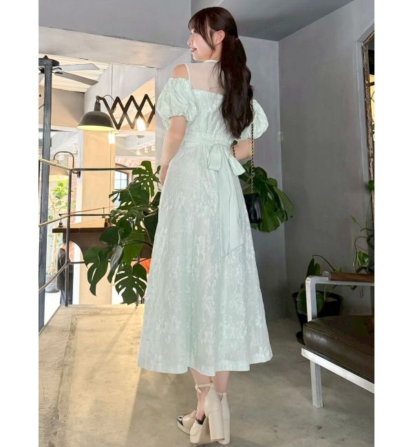 dazzlin「【藤井サチコラボ】ジャカードバルーンスリーブドレス」|ドレス|