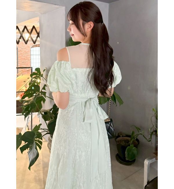 dazzlin「【藤井サチコラボ】ジャカードバルーンスリーブドレス」|ドレス|