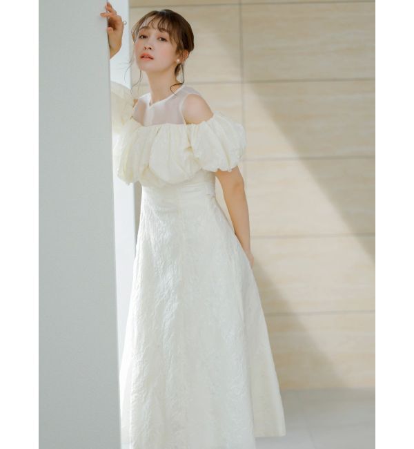 dazzlin「【藤井サチコラボ】ジャカードバルーンスリーブドレス」|ドレス|